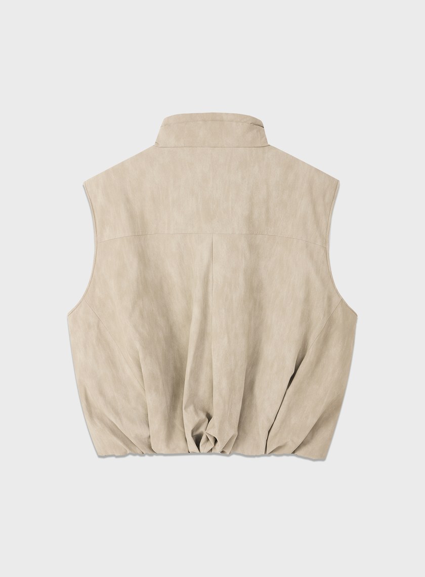 霧面水洗感麂皮馬甲