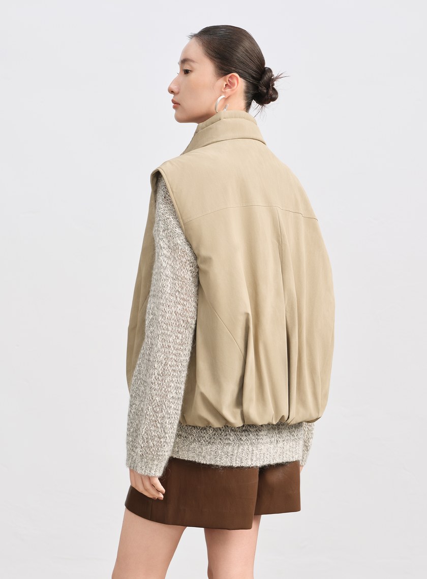 霧面水洗感麂皮馬甲