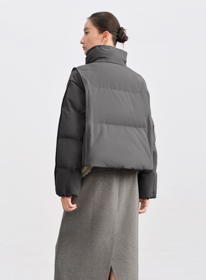 斜紋肌理立領防風夾克