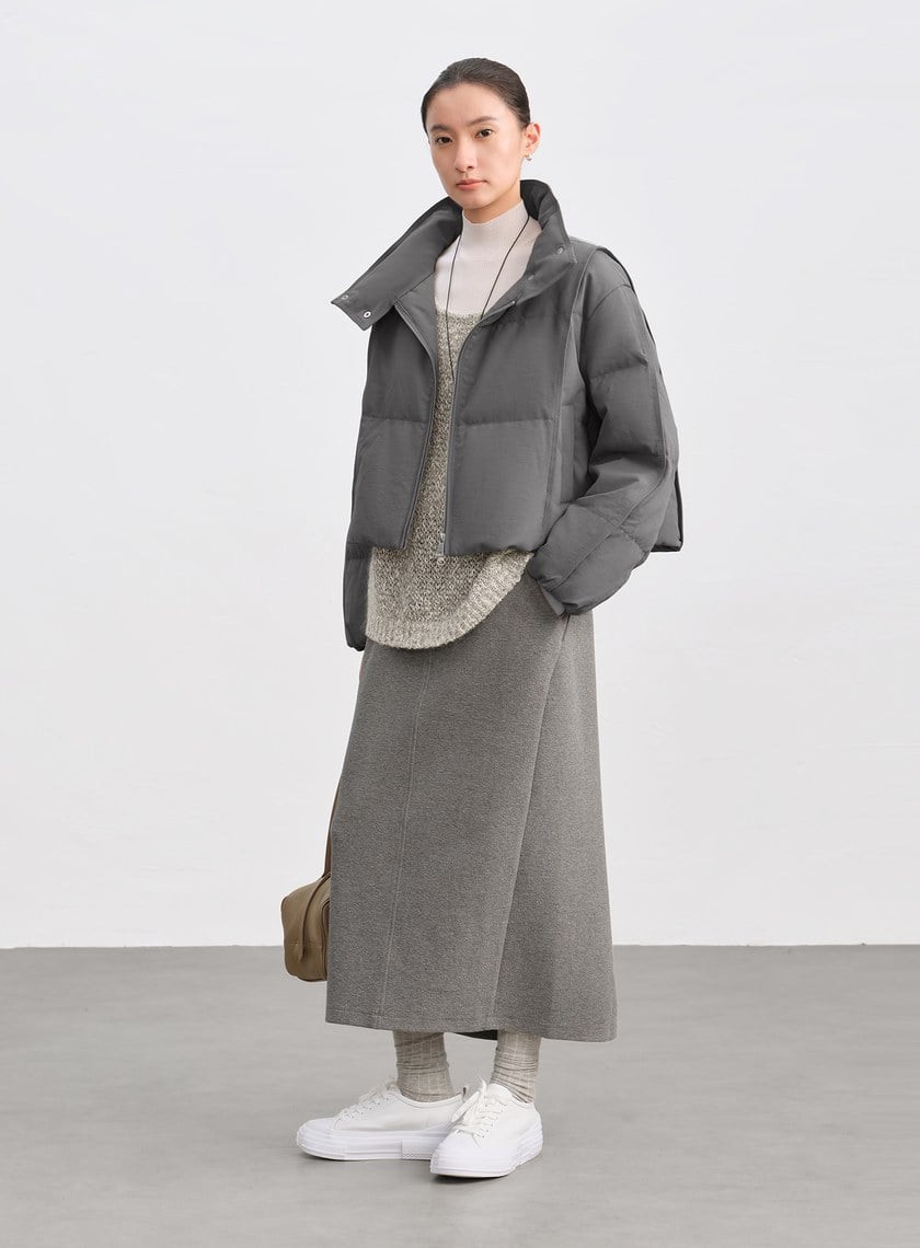 斜紋肌理立領防風夾克