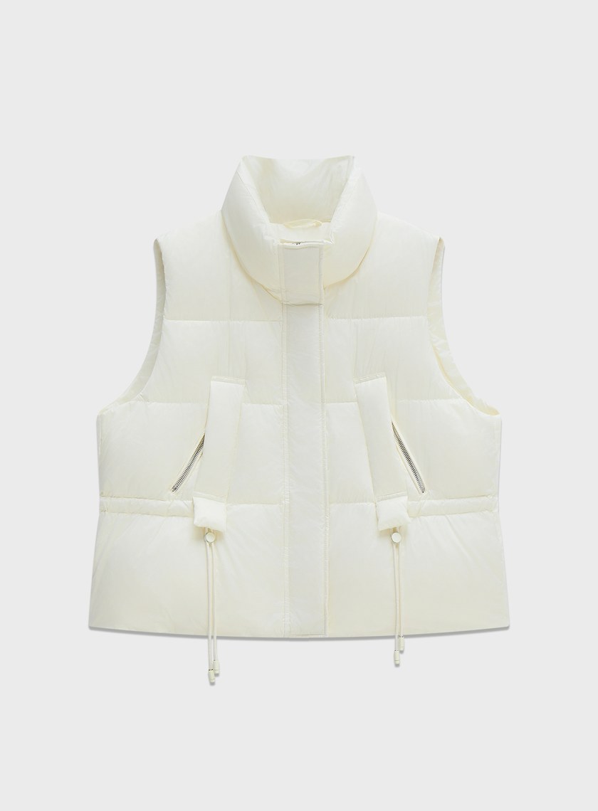 霧面立領輕盈羽絨背心