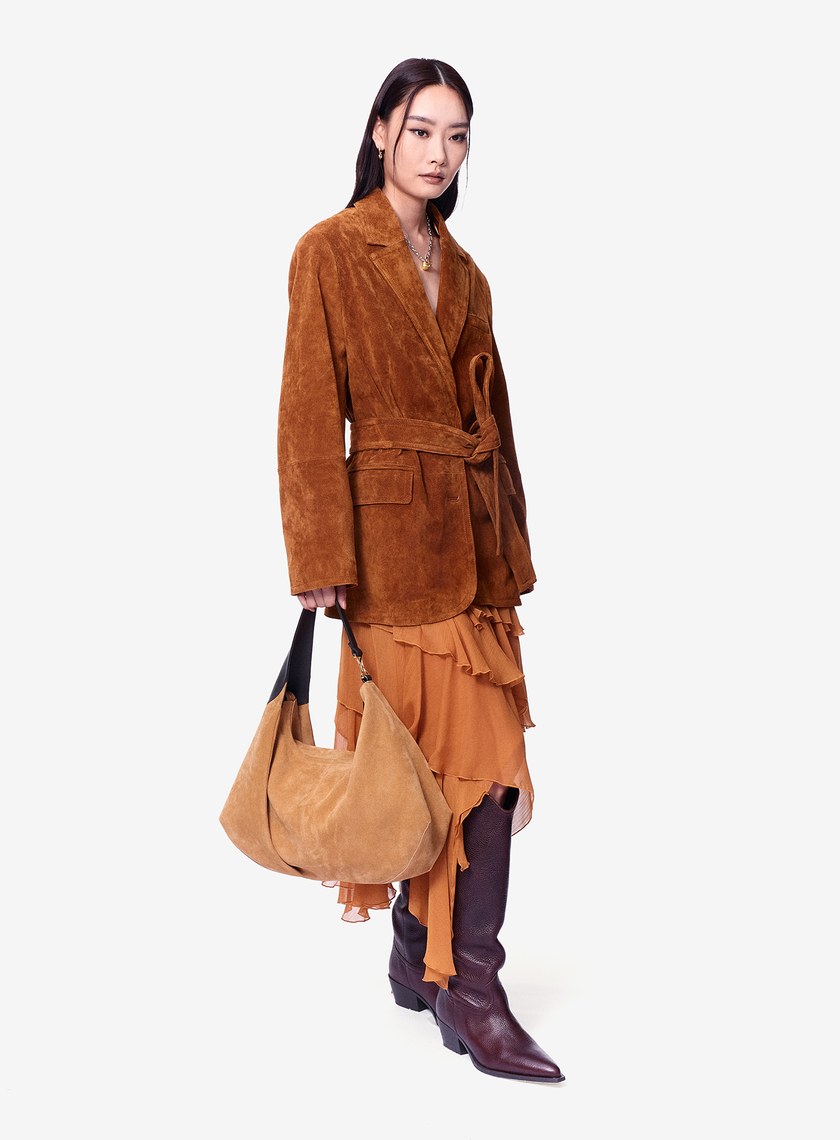 FEMANCE_Wander Hobo 不對稱慵懶感麂皮托特包