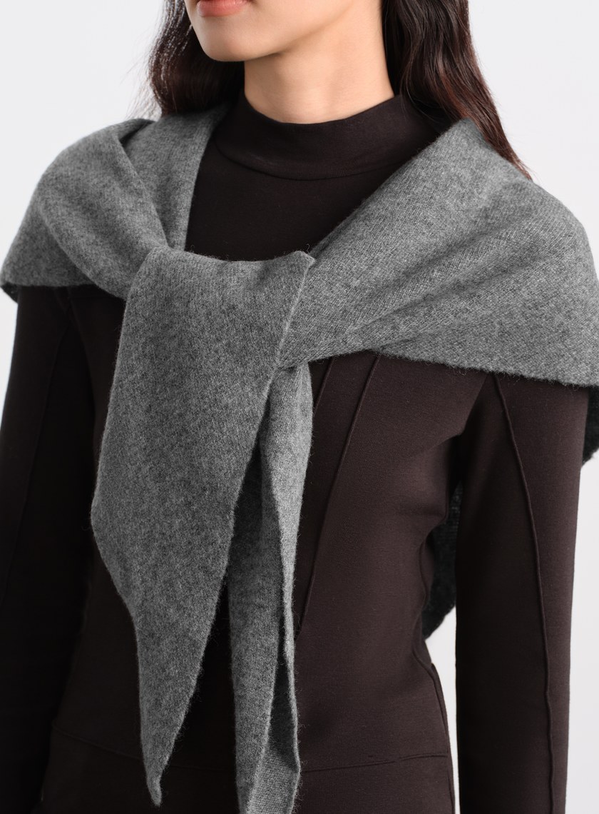 100%純羊毛三角披巾