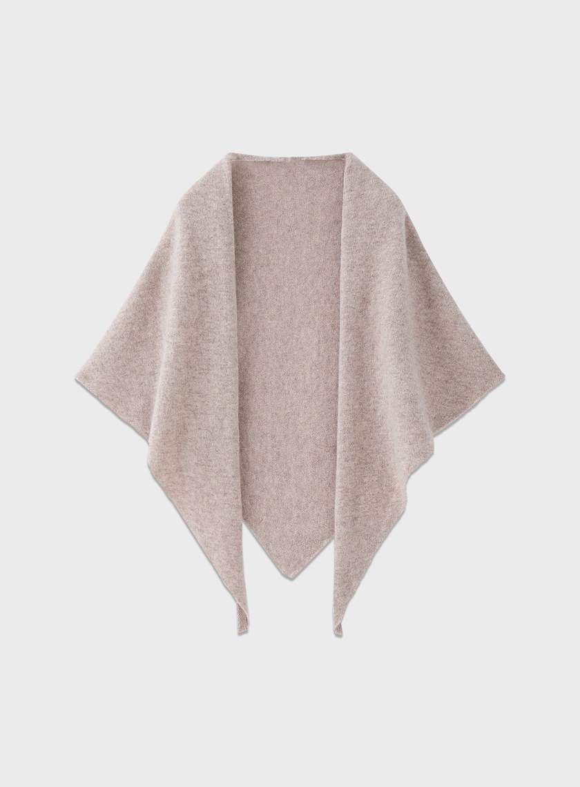 100%純羊毛三角披巾