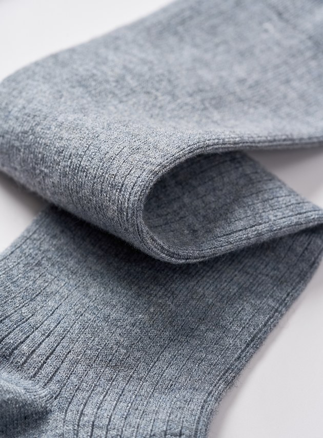 仿羊毛羅紋中筒襪