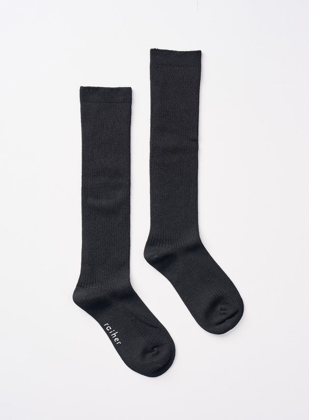 仿羊毛羅紋中筒襪