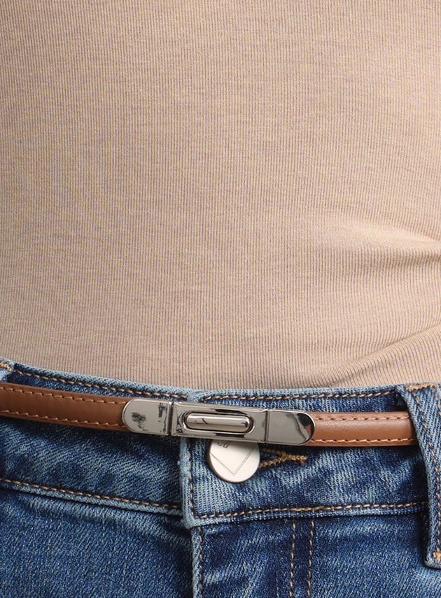 簡約方形金屬頭皮帶