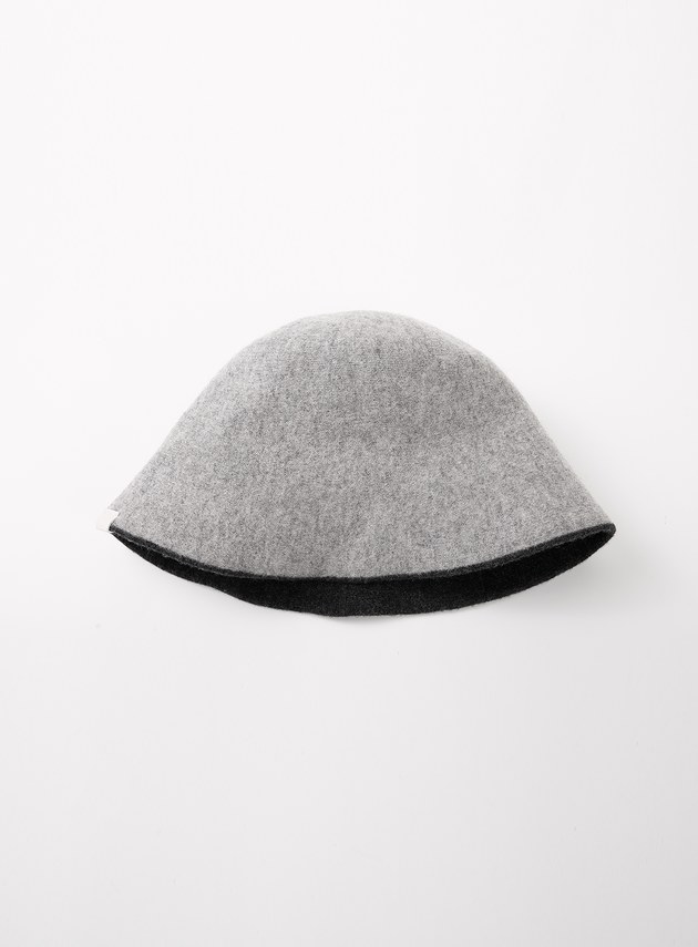純羊毛雙色鐘型帽
