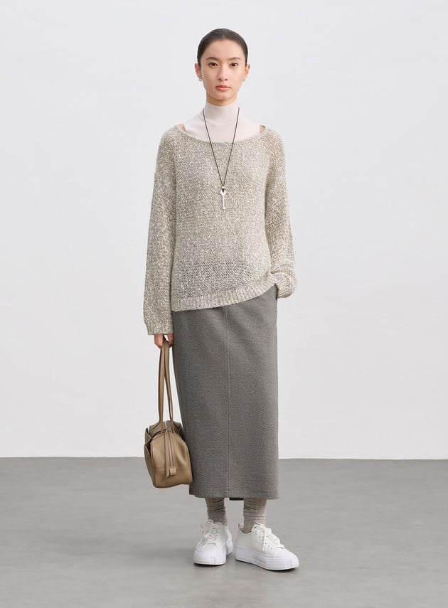 北歐風慵懶毛絨針織上衣