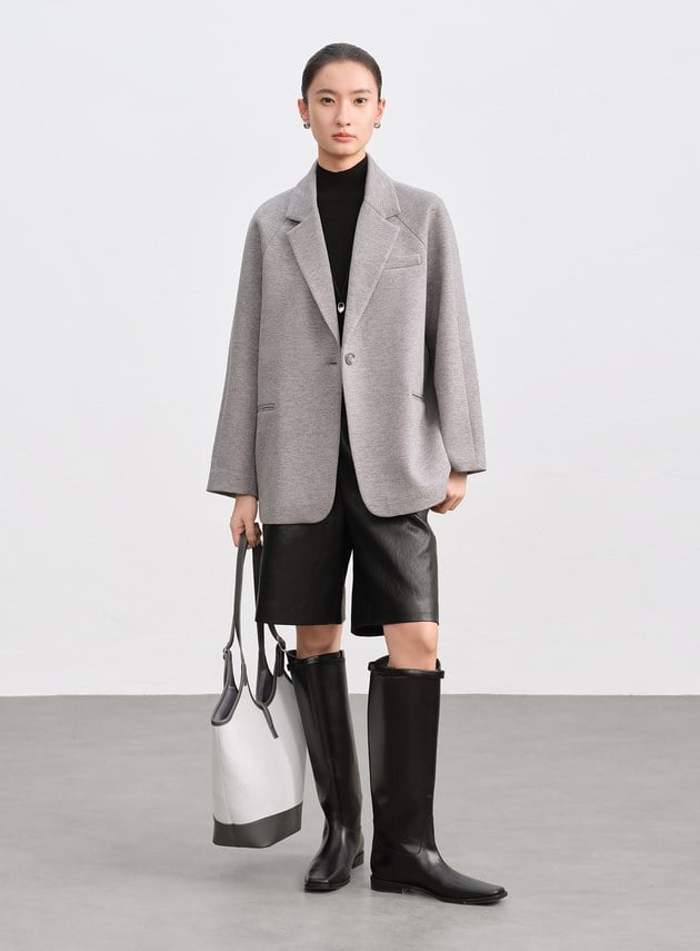 挺廓感休閒繭型西裝