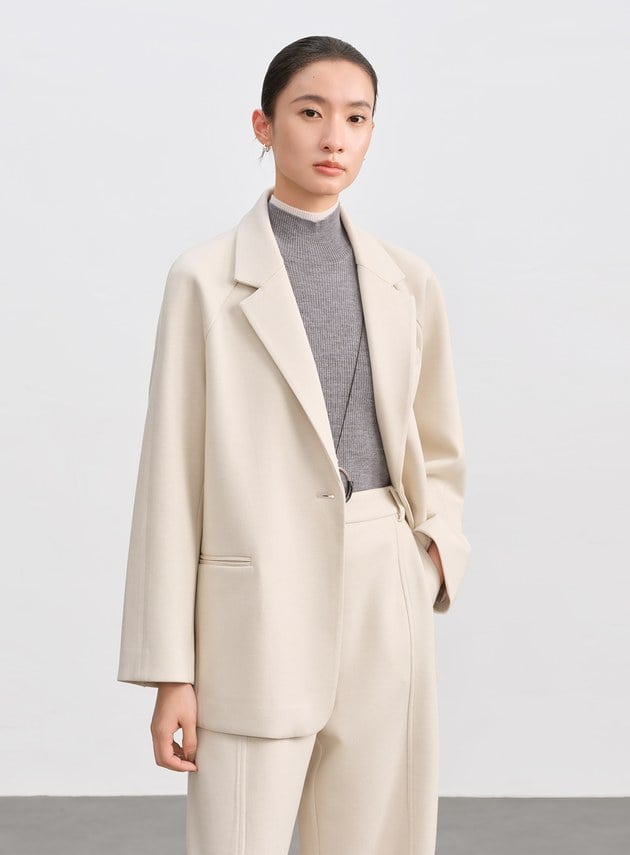 挺廓感休閒繭型西裝