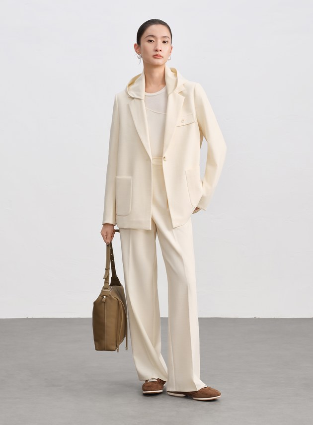 可拆卸連帽西裝外套