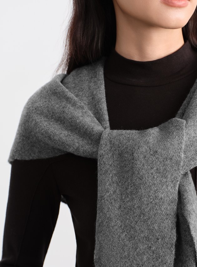 100%純羊毛三角披巾