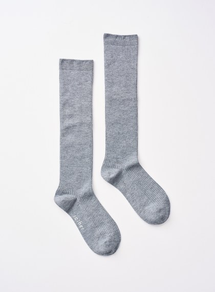 仿羊毛羅紋中筒襪