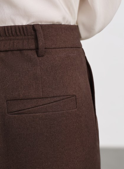 經典剪接造型寬褲